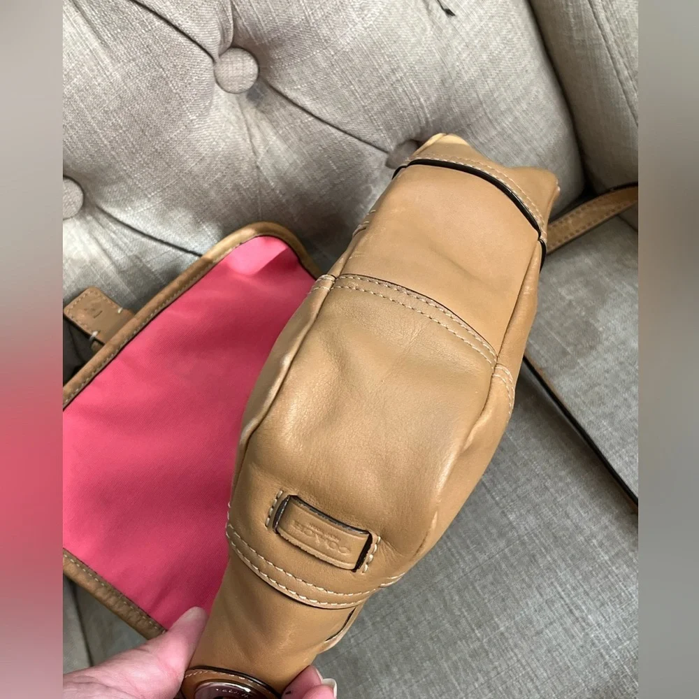 Coach Camel Leather Crossbody Bag - Picture 8 of 14